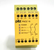 Pilz PNOZ 16 110 VAC 24VDC 2N/O Emergency relay standalone Safety Gate Monitors