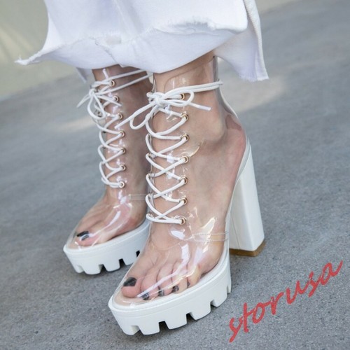pvc platform shoes