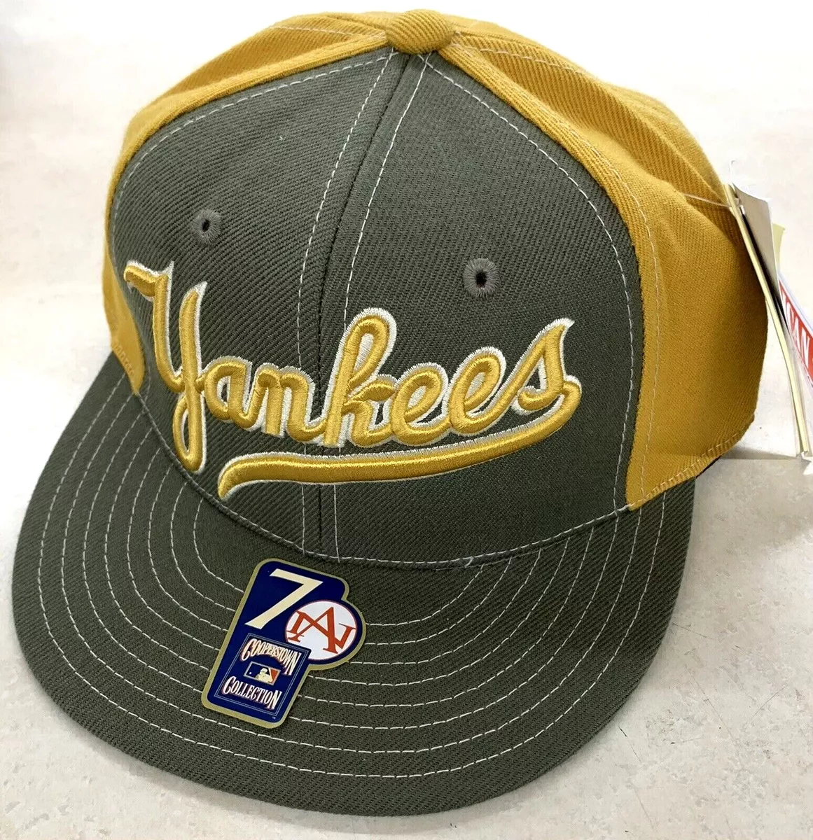 NEW YORK YANKEES OFFICIAL MLB AMERICAN NEEDLE FITTED HAT CAP OLIVE