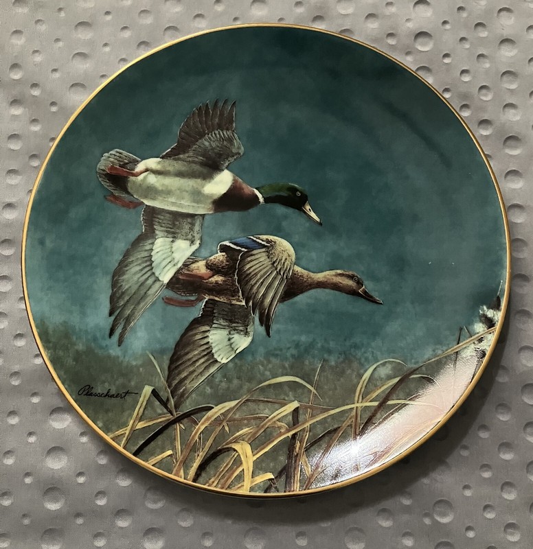 Federal Duck Stamp Collection Plate Mallards BRADFORD COA W.S. George