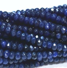 Natural 2x4mm Faceted Dark Blue Jade Abacus Gems Loose Beads 15'' Strand AAA