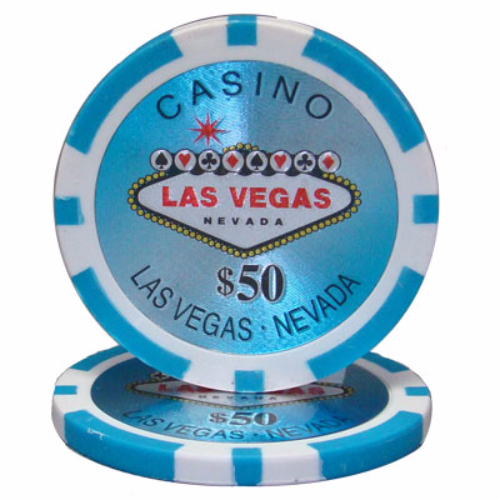 25 ct Blue 50 Fifty Dollars "Las Vegas" Series 14 Grams Holographic