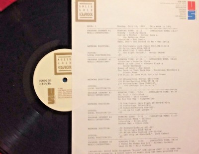 7/10/89 SOLID GOLD SCRAPBOOK PRESENTS THIS WEEK IN 1972, 4 INTERVIEWS & 13 HITS