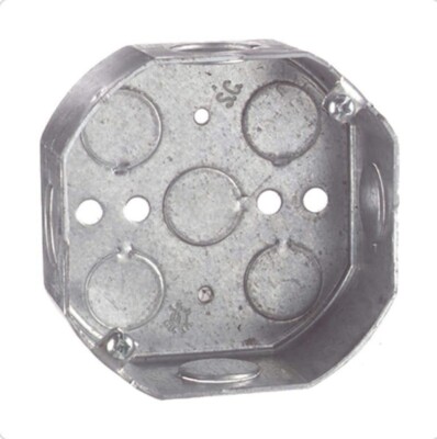 Steel City 4 in. Octagon Outlet Box, Steel, Drawn 5415112-30R Qty 30. N8 