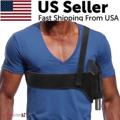 THE PERFECT PART Tactical Concealed Carry Shoulder Waist Pistol Hand Gun Holder Holster Pouch US