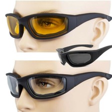 Combo Chopper Padded Wind Resistant Sunglasses Motorcycle Riding Glasses Unisex
