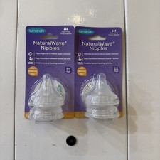 2 Packs 4 Total Lansinoh Natural Wave Nipples Medium Flow NaturalWave Tetinas