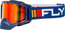 FLY Racing - FLB-24Z3 - ZONE SNOW GOGGLE NAVY/WHITE W/ RED MIRROR/AMBER LENS