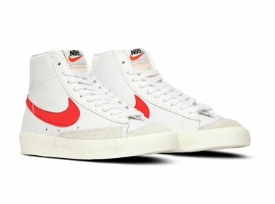 Nike Blazer Mid 77 Size 9.5 Mens White Habanero Red CZ1055 101 Size 11 Womens