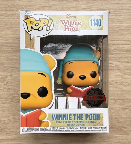Funko Pop Disney Winnie The Pooh Reading #1140 (Box Damage) + Free Protector