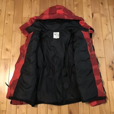 BAPE Giant Red camo Down Jacket a bathing ape zoom camo NIGO Size