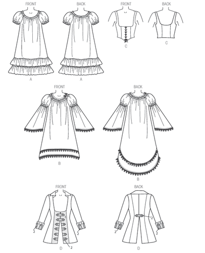 Butterick MODELLO CUCITO B6114 Costume da pirata/svence delle signorine 6-14 o 14-22 - Foto 9 di 10
