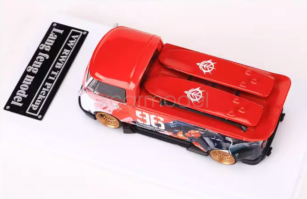 LMLF 1:64 Red #96 For T1 RWB Pickup Camper Kombi Diecast Metal Car