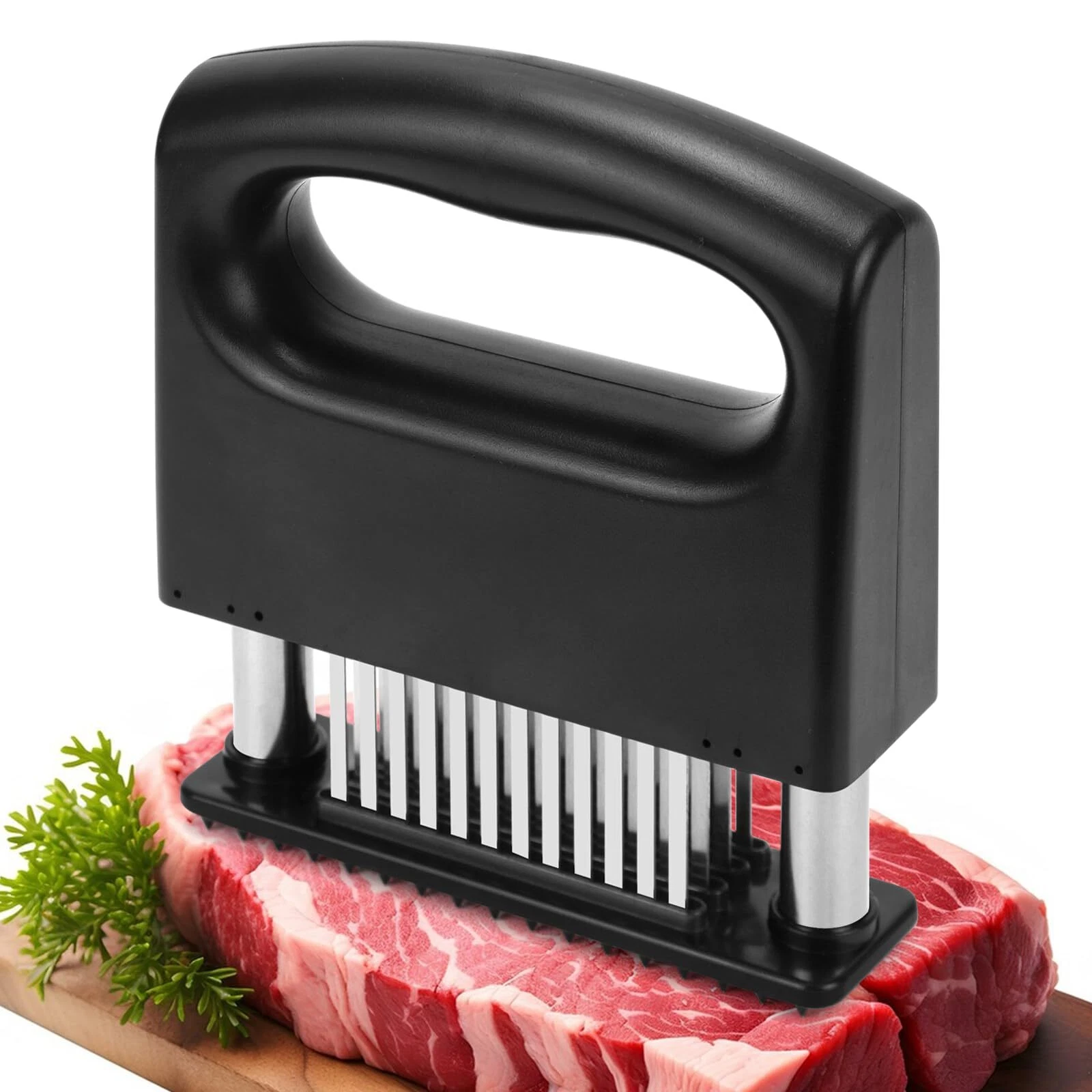 Meat Tenderizer with 48 Stainless Steel Needle Blades for Beef Chicken Steak
Opens in a new window o
