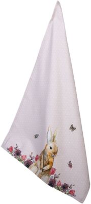 Clayre & Eef HBU42 Geschirrtuch Rosa, Beige 50x70 cm
