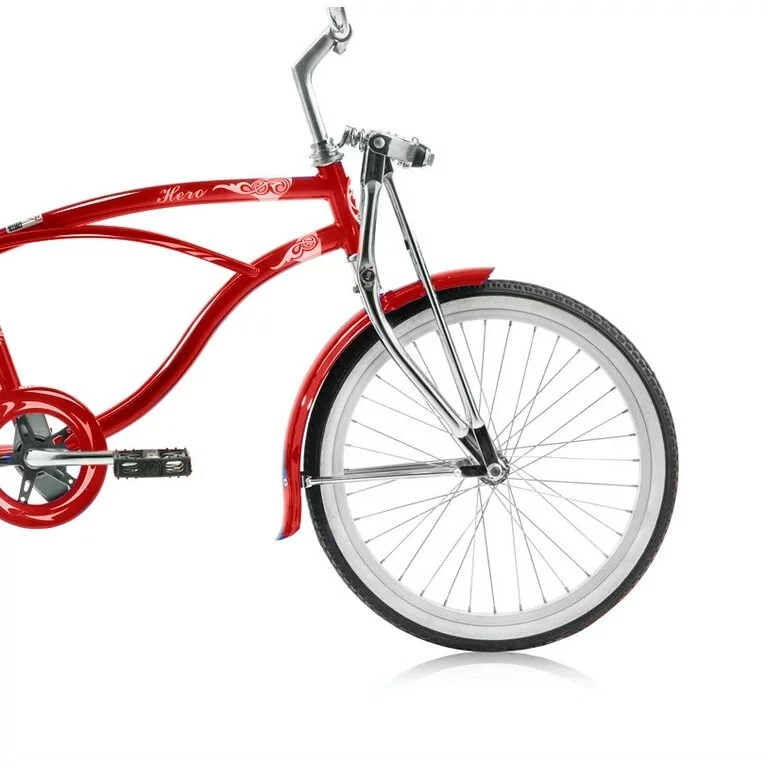 20" Hero Lowrider Bicicleta Springer Extremo Horquilla Elevación Manillar Clásico Crucero Foto 2 de 4