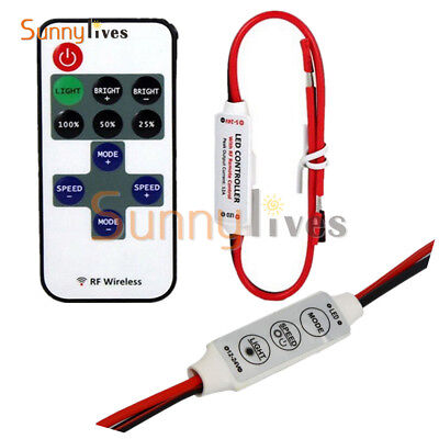 12V Wireless Remote Switch 3 Keys Controller Dimmer Control for LED Strip Light