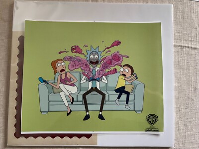 Rick and Morty Limited Edition Animation Cel Only 1000 released RARE include COA
