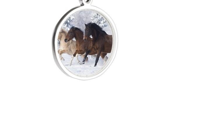 Brown horse charm pendant 22