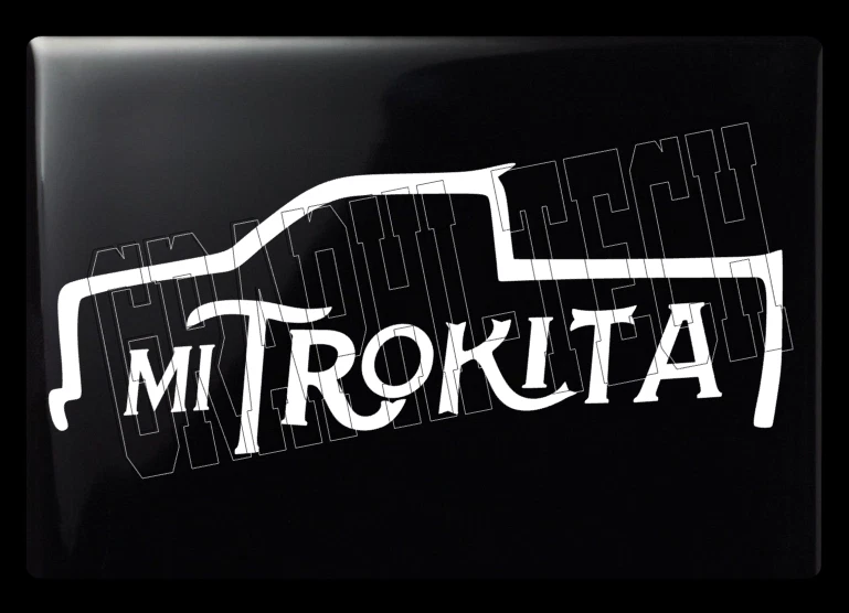 MI TROKITA CAMIONETA TROKIANDO STICKER CALCOMANIA DECAL DE VINILO BLANCO 11