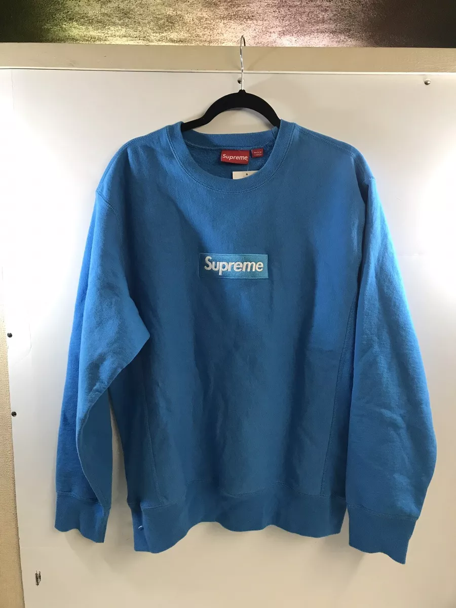 Supreme Box Logo Crewneck BLUE L - スウェット