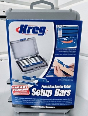 Kreg PRS3400 Precision Router Table Set up Bars, Set of 7, New Sealed