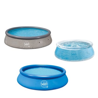HAF Quick Up Pool Rund Selbsttragender Swimmingpool Aufstellpool Gartenpool