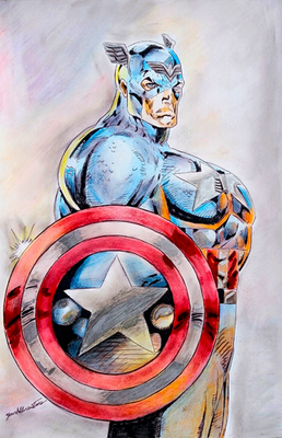ROB LIEFELD Heroes Reborn Repro 96 Captain America Marvel Original