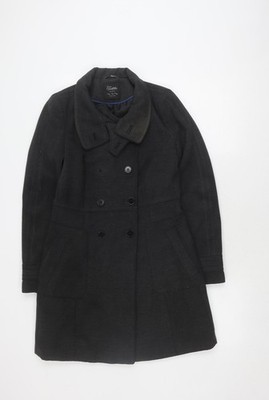 Zara Herren Grey Pea Coat Medium Zweireiher Winter