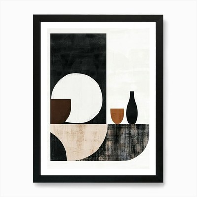 Los Nevados Stone Park Bauhaus Mini gerahmtes Wandbild Poster Leinwanddruck Bild