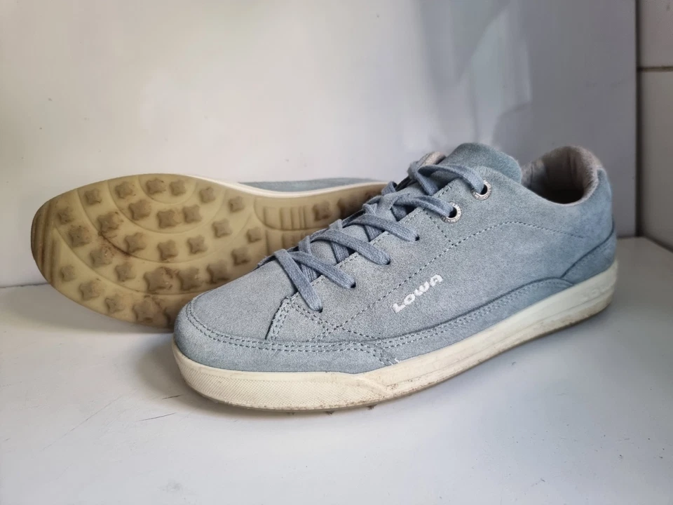 LOWA PALERMO DESIGNER UK 6 EU 39.5 WOMENS BLUE SUEDE LEATHER WALKING TRAINERS - Image 3 of 4