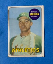 1969 TOPPS #260 REGGIE JACKSON ROOKIE BASEBALL CARD - OAKLAND A’s HOF RC