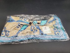 NEW, Unopened Vera Bradley Scarf Mod Floral Blue 100 Silk 26  Square