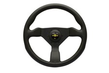 Nardi Personal Grinta Steering Wheel Black Leather Black Spokes 350mm