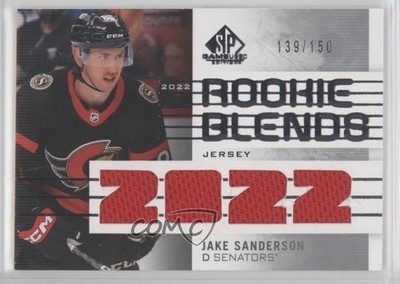 2022 SP Game Used Edition Rookie Blends Jersey /150 Jake Sanderson #RB-JS RC 1u6