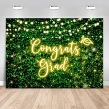 7x5ft Greenery 2026 Congrats Grad Backdrop Leaves Prom Photography Background