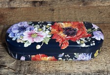 Brighton Sunglasses/ Eyeglasses Case Tin Box Flower/floral Design CASE ONLY