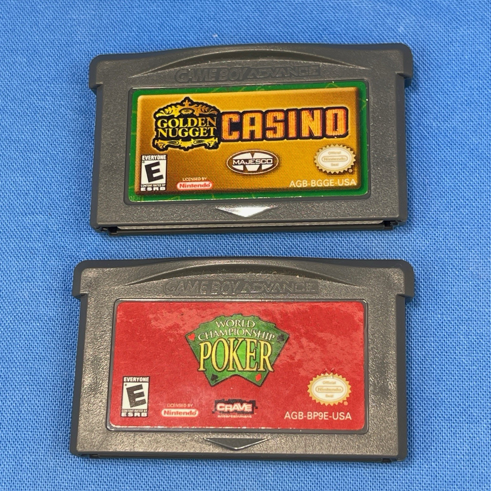 Golden Nugget Casino & World Championship Poker-Gameboy Advance-Tested & Working