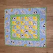 RARE VTG Baby Looney Tunes Blanket In Space Bugs Tweety Crib Quilt Comforter HTF
