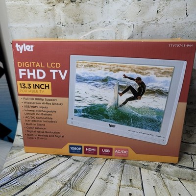Tyler 13.3  Portable FHD TV LCD Monitor 1080p White TTV707-13-WH