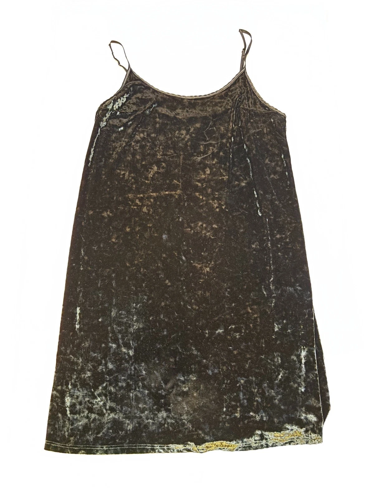 UNDERCOVER Camicia da notte Victoria’s Secret donna velluto schiacciato nero abito da notte slip M L