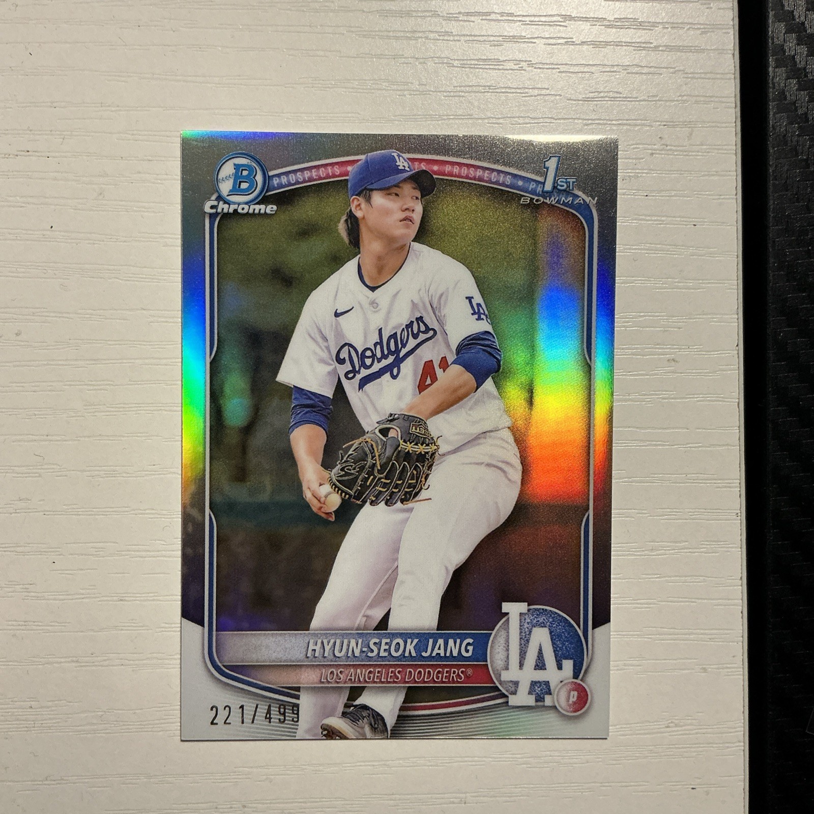 HYUN-SEOK JANG 2025 BOWMAN CHROME 1ST BASEBALL REFRACTOR DODGERS /499