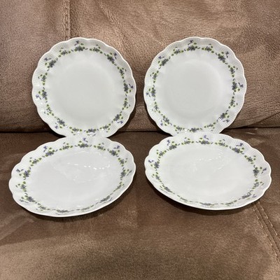 Vintage Kaiser Romantica  Viola  6 1/8  Bread Plates West Germany set of 4