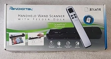 Pandigital PANSCN10BE Handheld Wand Scanner W/ Feeder Dock Blue W/ Box Great $