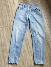 Vintage 80s Lee Riders High Waisted Jeans Light Wash Tapered Straight 3P 24x28