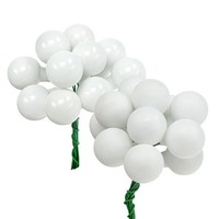 "Christbaumschmuck \"Spiegelbeeren\" Ø2Cm In Weiß Matt & GläNzend, 140 StüCk"
