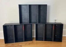 LASERLINE 60 CD Wall Mounted Storage Rack Case Organizer Lot of 3 Holds 198 CDs!