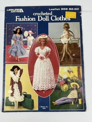 1983 Mattel, Inc  LeisureArts  Vtg Crocheted  Fashion Doll Clothes #268