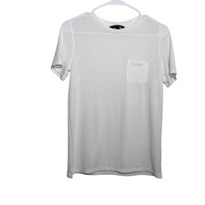 Banana Republic T-Shirt Women's XS Short Sleeve Crew Neck Knit Sheer White Top