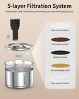 NPET Stainless Steel Wireless Cat Fountain, 1Gallon/135oz Battery Operated Autom — photo 6